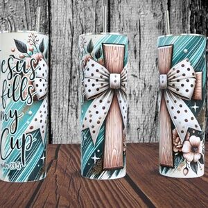 Jesus Fills My Cup Psalm 23:5 20 oz Skinny Tumbler